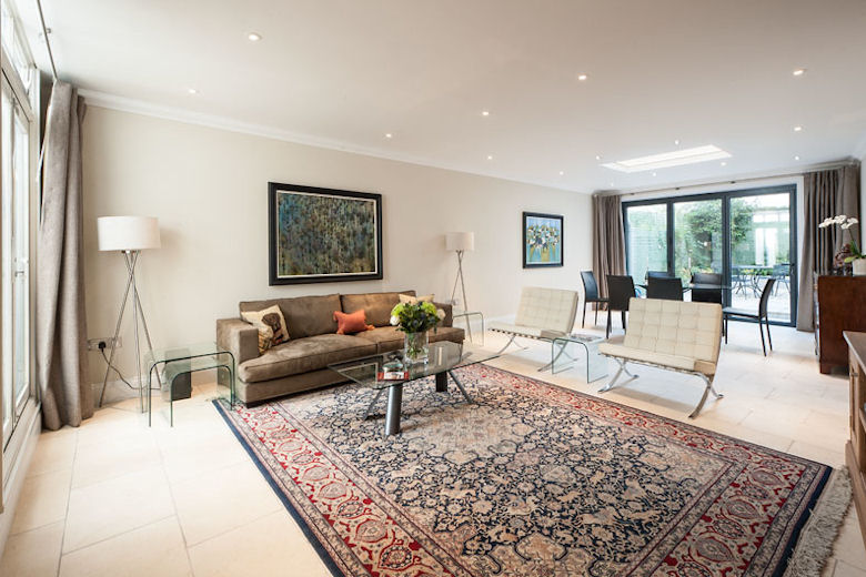 A gorgeous living space at 51 Cornwall Gardens
