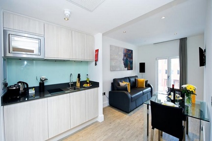 A bright, modern apartment