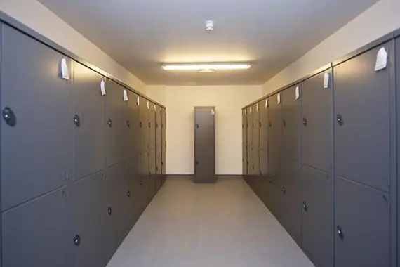 There is a luggage room