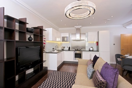 A stunning modern, open-plan living space