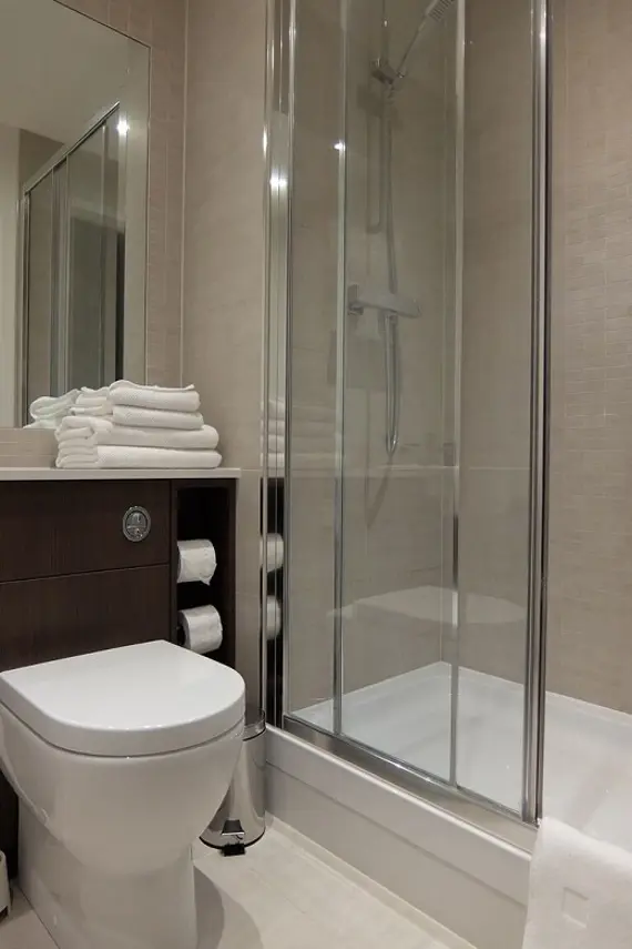 A sleek, modern shower room