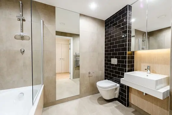 A sleek, modern bathroom