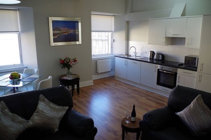 The open-plan living space which is filled with natural light