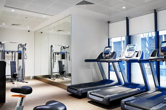 The gym available when staying at Cheval Three Quays