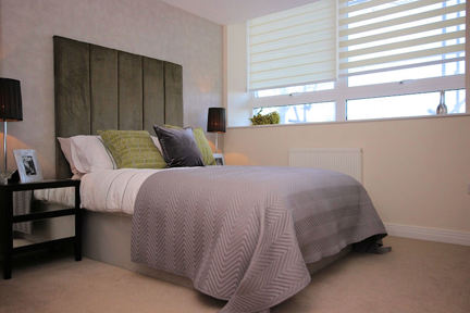 Great light and decor in a Skyline bedroom.
