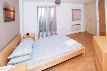 A typical bedroom at City Central Apartments