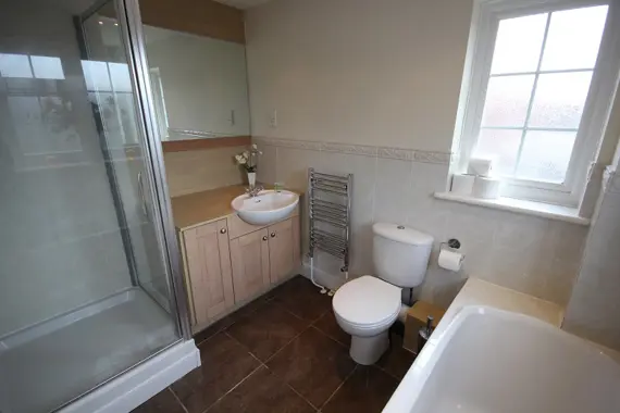 Separate shower in the bathroom