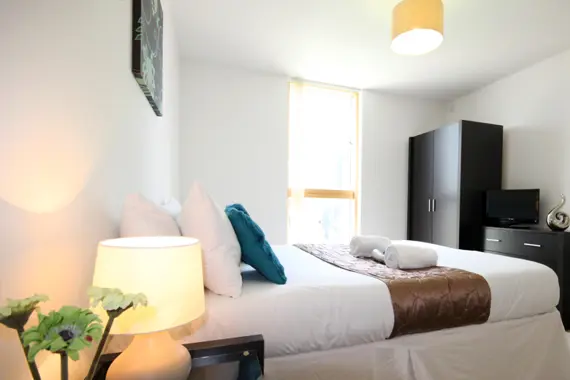 A typical comfortable and bright Vizion bedroom