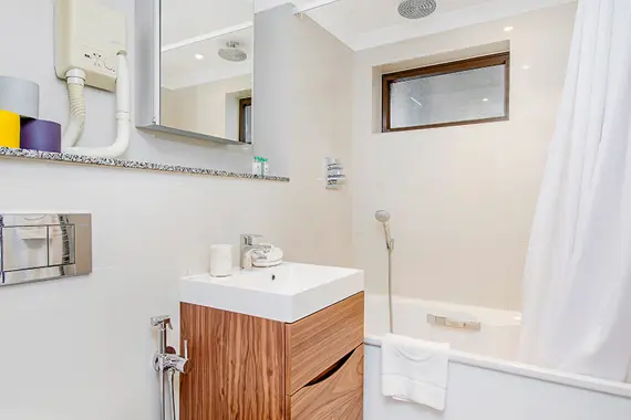 A two bedroom standard bright bathroom
