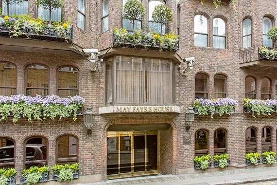Floral Mayfair House Exterior on a lovely sunny day