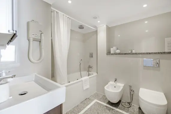 A two bedroom superior sleek bathroom