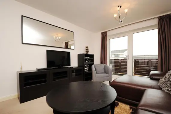 A relaxing living room in Cardiff