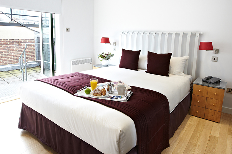 A beautiful two bedroom penthouse apartment