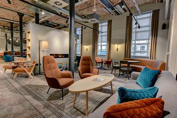 A trendy and welcoming lounge area for all guests