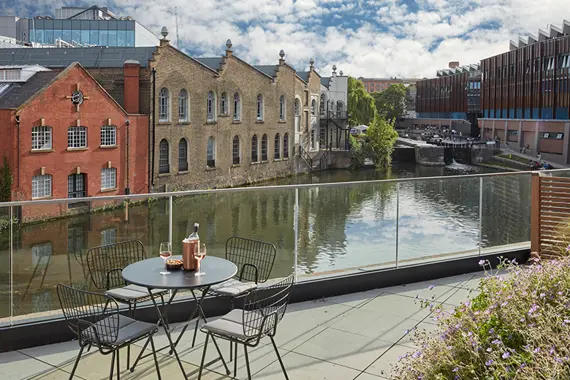 A balcony view from one of the three bedroom apartments