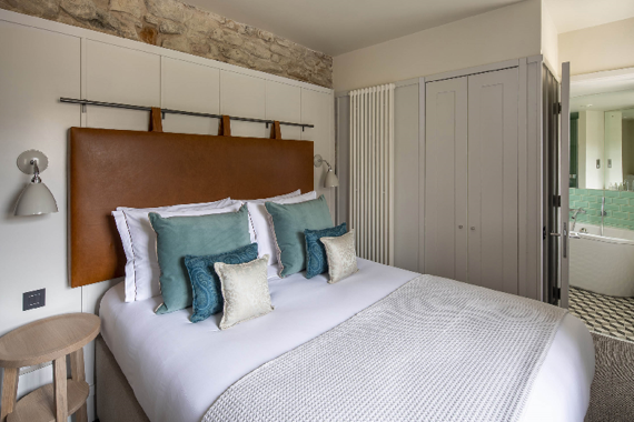 A two bedroom apartment with an ensuite bathroom