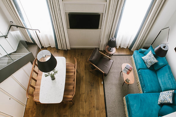 High view of the Deluxe One Bedroom