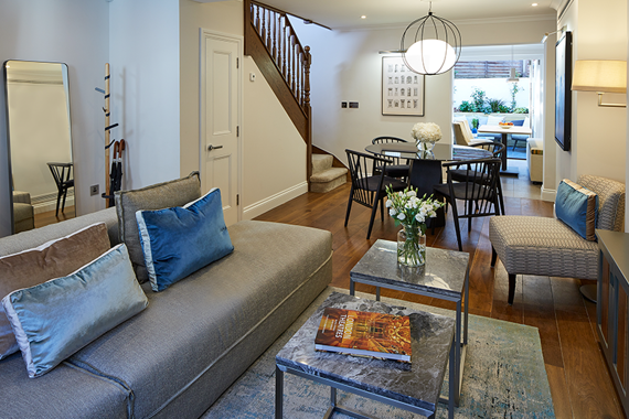Cosy lounge area in a three bedroom townhouse