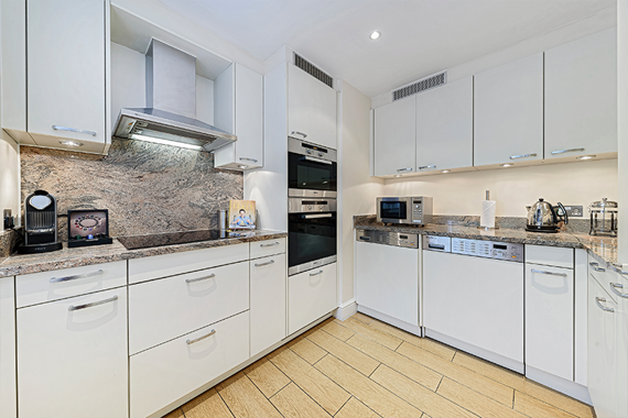 A modern and spacious kitchen