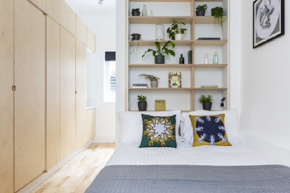 A studio apartment at the Bloomsbury Apartments