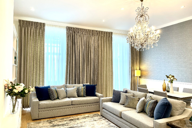 A beautiful and comfortable lounge area in a Deluxe Two Bed