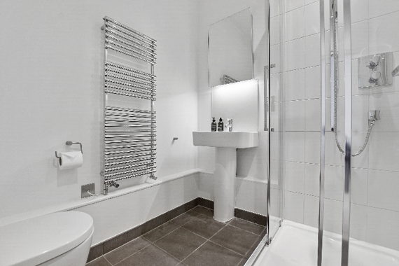 A relaxing shower room