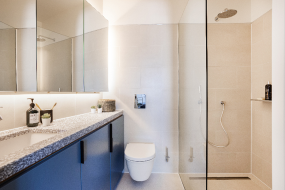 A relaxing shower room