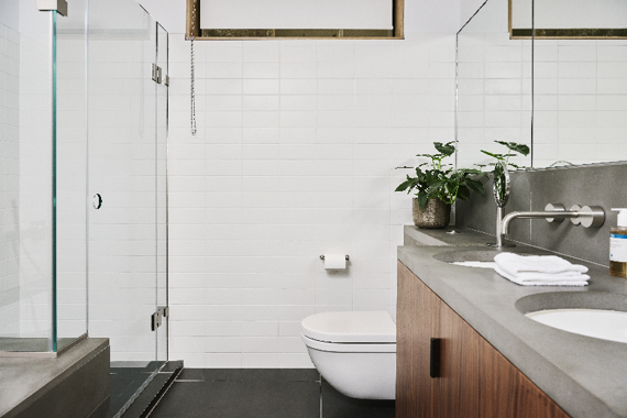 A relaxing shower room