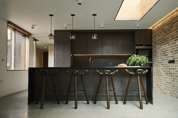 A stunning kitchen in the three bedroom apartment