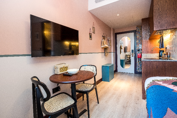 A snug and cozy studio apartment