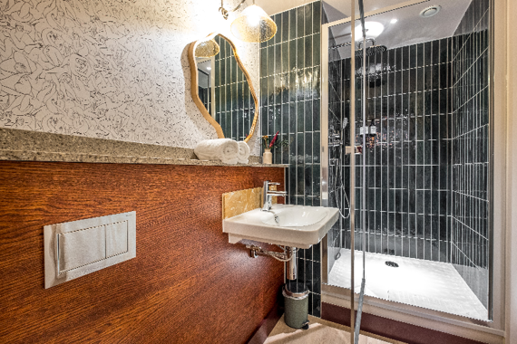 A relaxing shower room