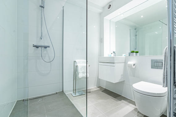 A bright and modern bathroom