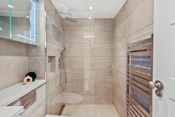 A bright and modern bathroom