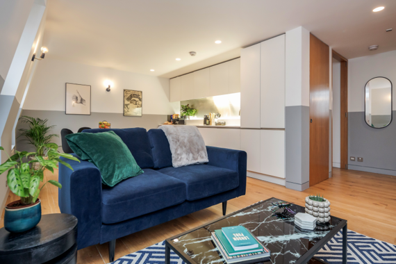 Enjoy the beauty of a beautifully finished open-plan living and kitchen area