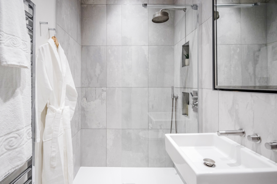 Pristine and hygienic bathroom, offering a private oasis for relaxation