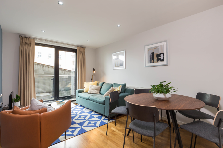 A lovely and beautiful living room in the two bedrooms