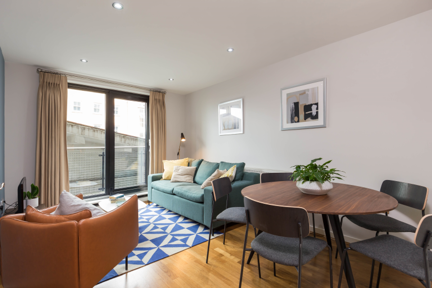 A lovely and beautiful living room in the two bedrooms