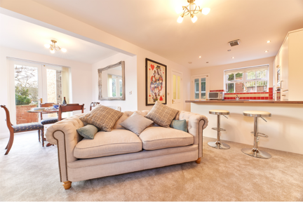 A lovely and beautiful living room in Durham