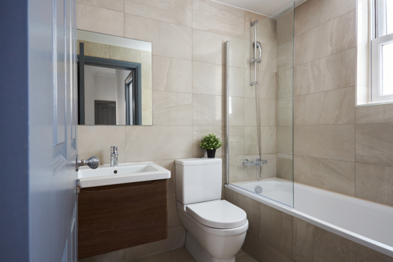 A polished and lovely bathroom