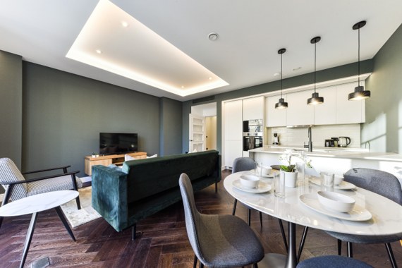 A lovely and beautiful living room with a stunning decor