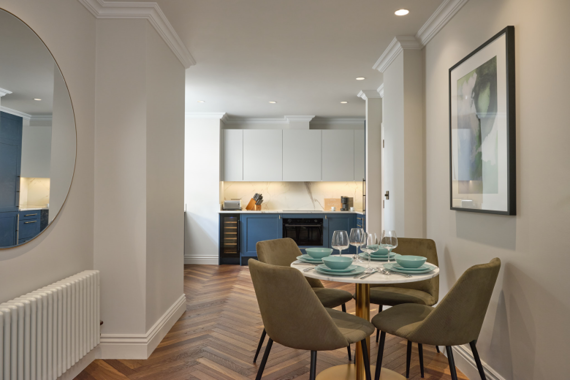 Stunning decor throughout these apartments in Mayfair