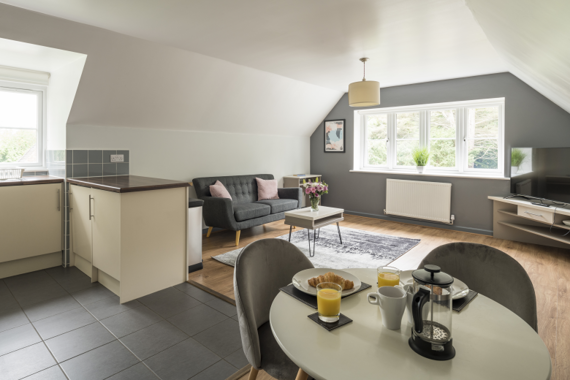 Enjoy the beauty of a beautifully finished open-plan living and kitchen area