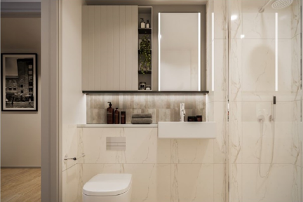 Pristine bathroom for your private oasis of relaxation and pampering