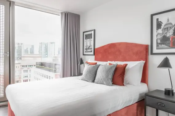 Stylish bedroom adorned with chic decor elements