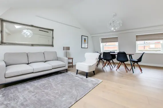Immerse yourself in a rather spacious living room in Marylebone