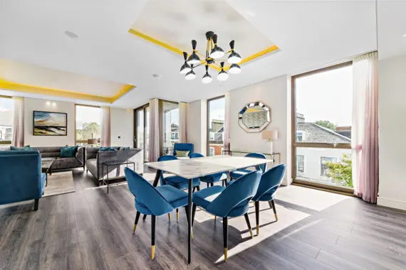 Enter a stylish and elegant apartment, where sophisticated design elements harmonize with modern comforts