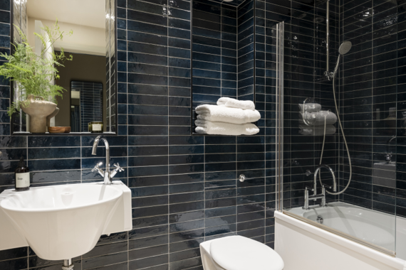 Sparkling bathroom with modern fixtures and a clean, fresh feel