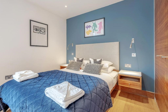 Retreat to a stylish and cozy bedroom