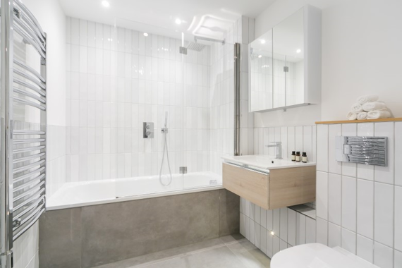 A bright and modern bathroom
