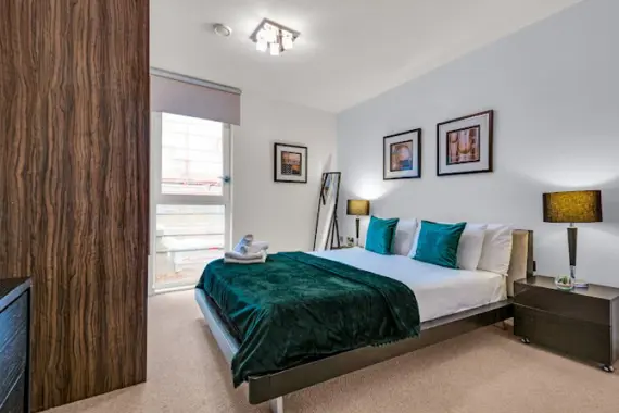 Serene and tranquil bedroom, designed for a restful night's sleep